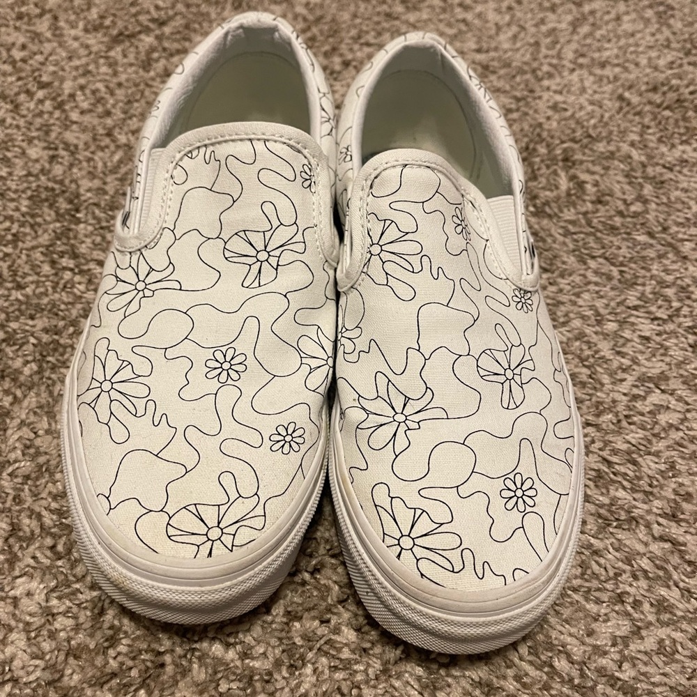 Vans you draw slip ons…SOLES TAKEN OUT - Picture 2 of 3